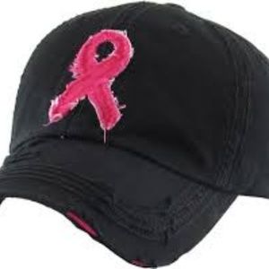 Pink Ribbon Vintage Ball Cap